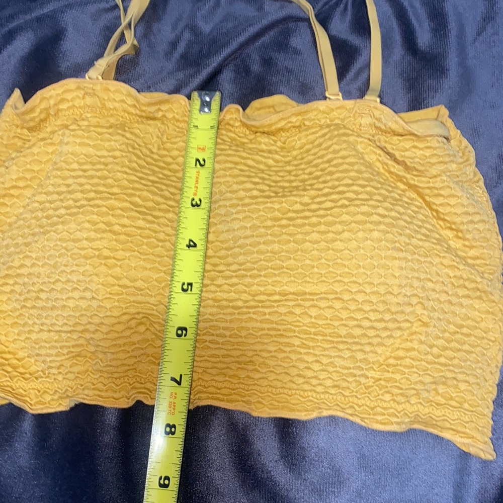 🪼The softest Yellow honeycomb bralette/ top! - Picture 5 of 8
